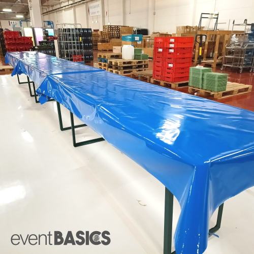 Preview: Standard Lackfolie - Kleinrolle/Meterware 130cm x 21m, 150µm blau (156) eventBASICS